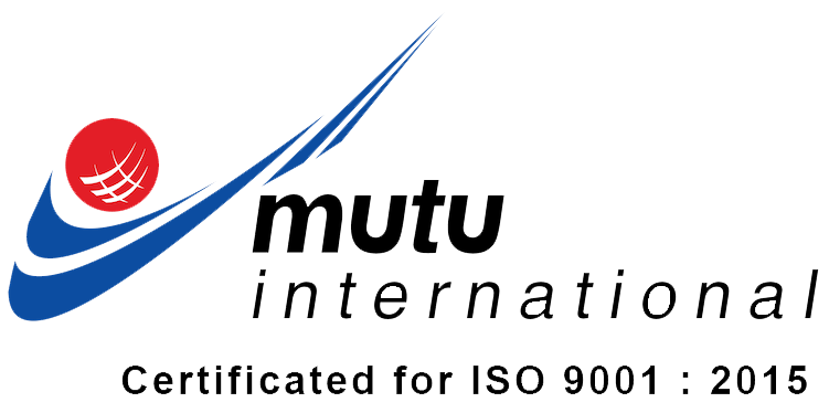 Mutu international logo for ISO 9001:2015 certification